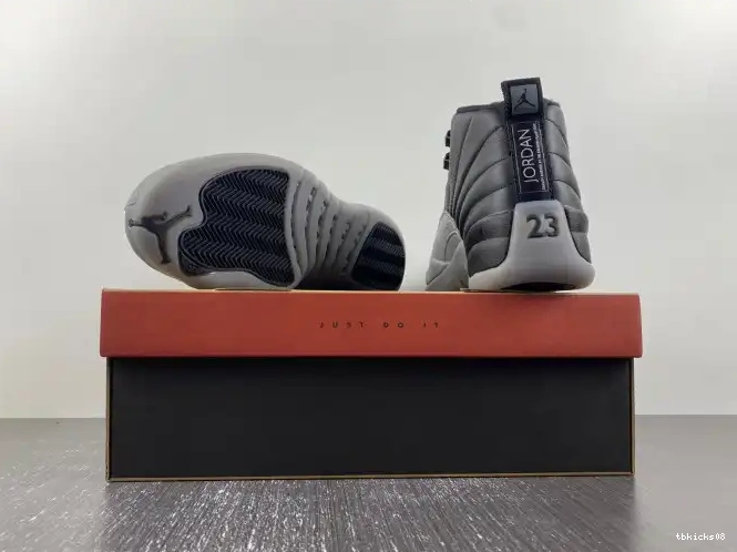 Rep TBkick 12 CT8013-019 Grey Air Wolf Jordan Black 0618